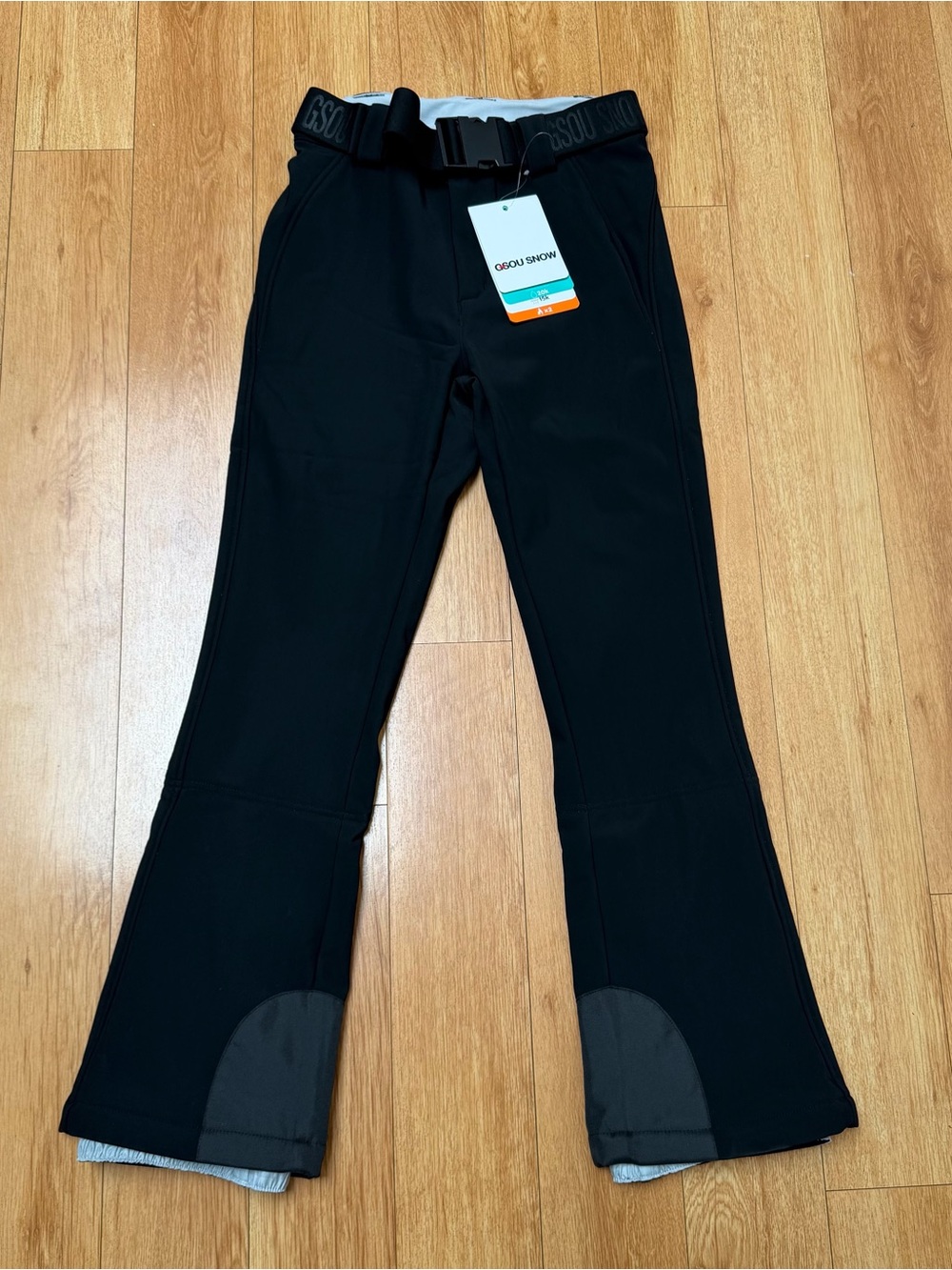 GSOU Snow Women Wearable Slim Fit Fleece-lined Snow Ski Pants Black Size Small